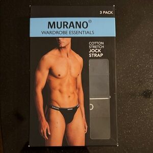 Murano Black Jock Strap 3-Pack